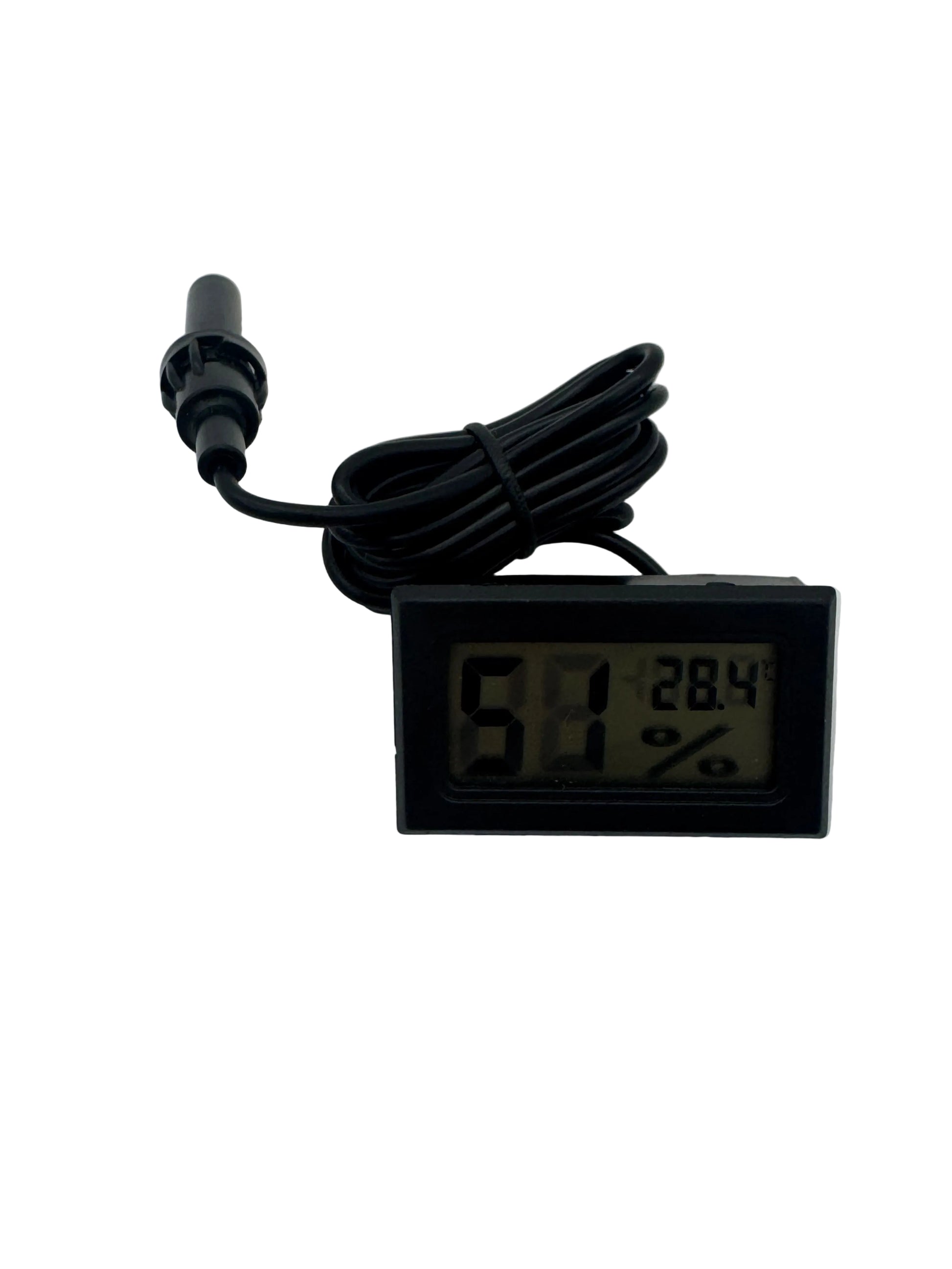 Digital LCD Hygrometer / Thermometer White Background