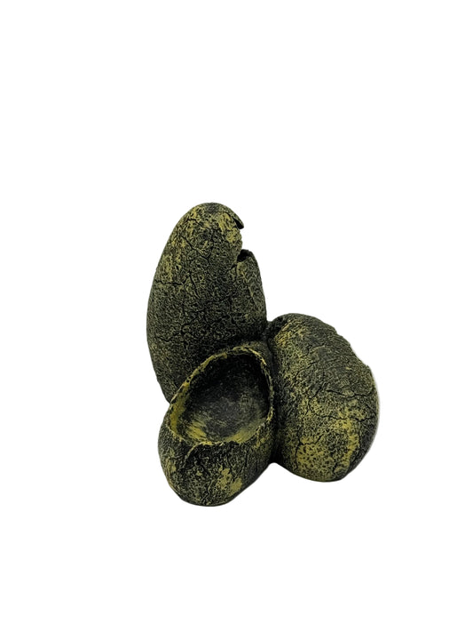 Dino eggs resin decoration white background