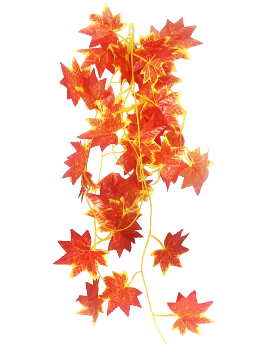 Fake Plant Reptile Red Maple Leaves White background