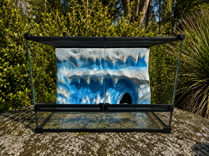 Medium Glass Reptile enclosure snow 3D background - Bush Background