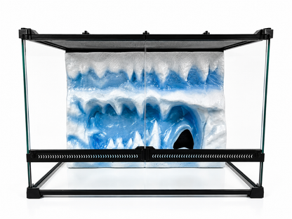 Medium Glass Reptile enclosure snow 3D background - White Background