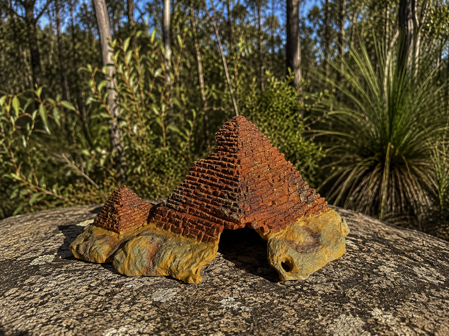 Pyramid Reptile Hide Decoration - Bush Bg