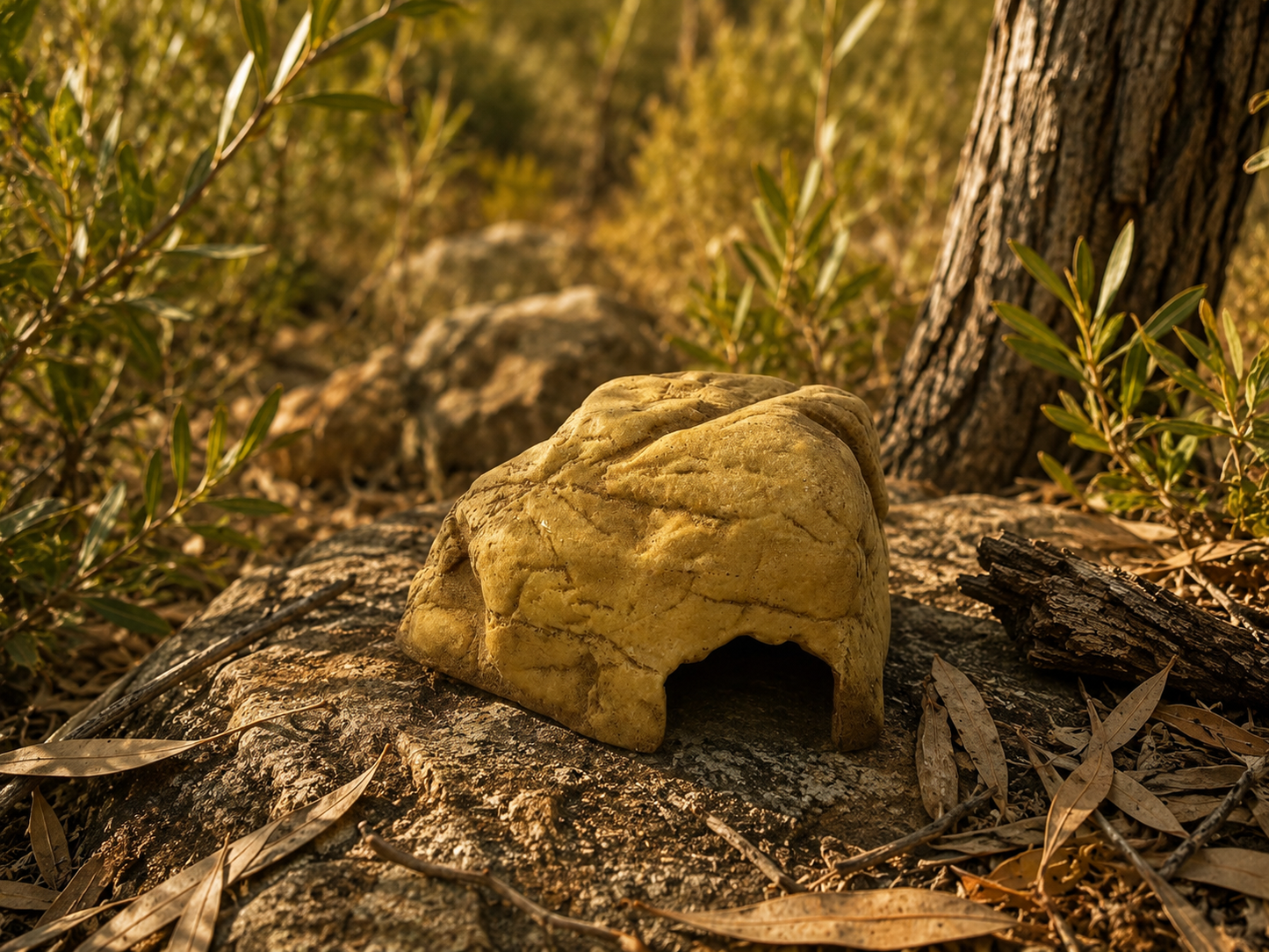 Reptile Rock Hide Bush Background
