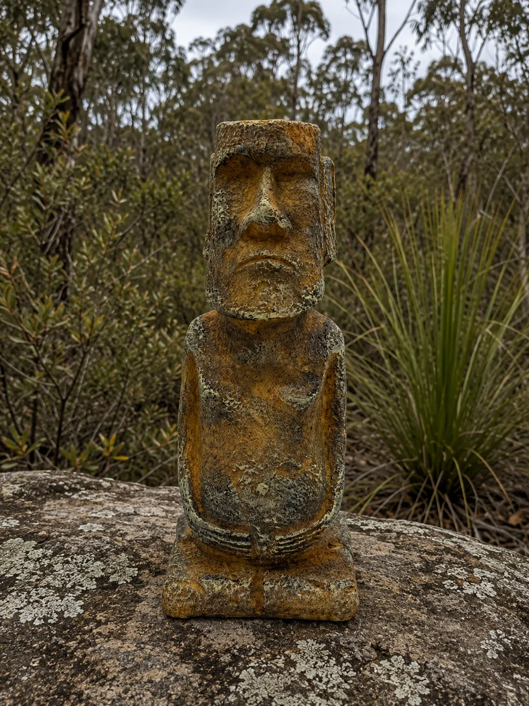 Stone Head Decoration Bush Bg